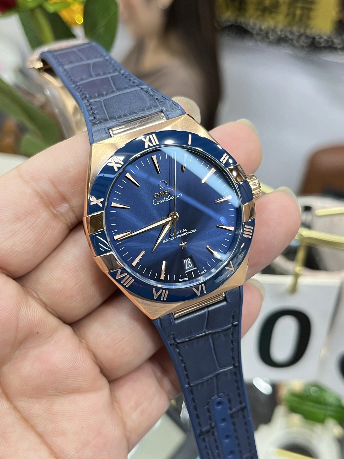 FreshLook CBD Factory Omega Constellation 41mm 18K Sedna Gold Blue Ceramic Bezel (131.63.41.21.03.001) 1:1 Super Clone – DD8900 Movement 311